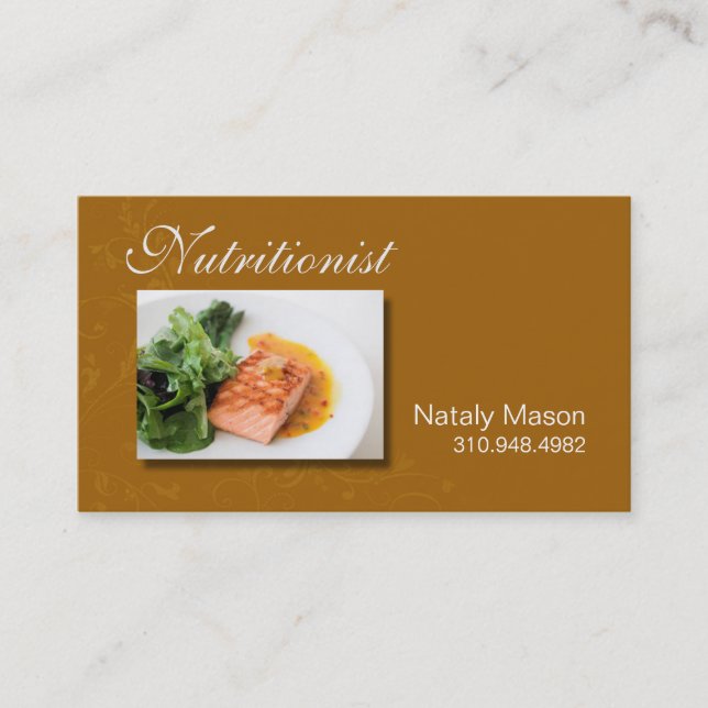 Carte De Visite Car de nourriture de "nutritionniste", sain, perte (Devant)