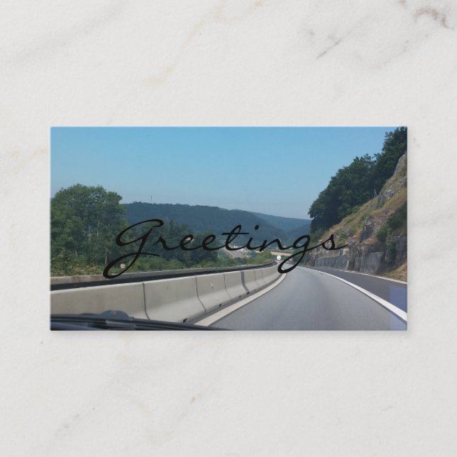 Carte De Visite Car Holiday Mountains (Devant)