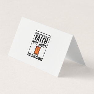 Carte De Visite Car nous marchons par foi chrétienne foi religieu