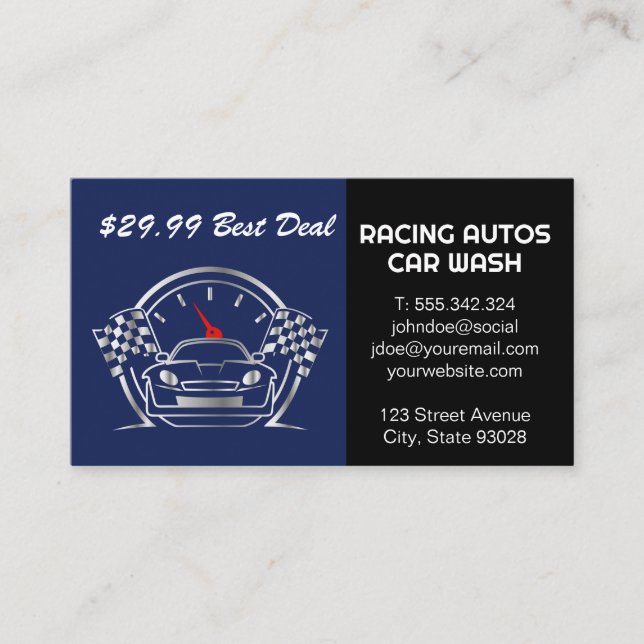 Carte De Visite Car Racing Auto Services (Devant)