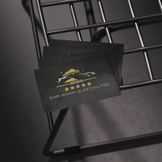 Carte De Visite Car Wach & Auto detailing rofessional Water black
