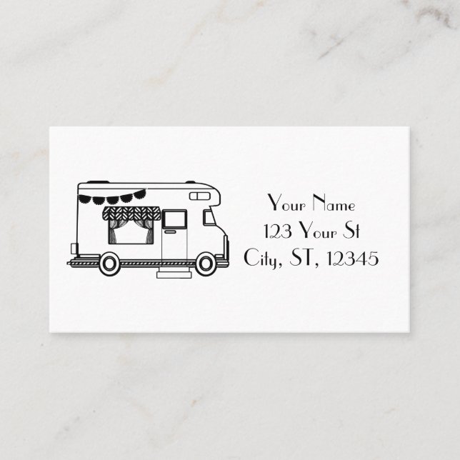 Carte De Visite Caravane de camping RV Thunder_Cove  (Devant)