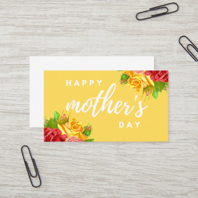 Carte De Visite card happy moday  (Devant/Arrière en situation)