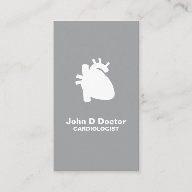 carte de visite cardiaque de cardiologie moderne (Devant)