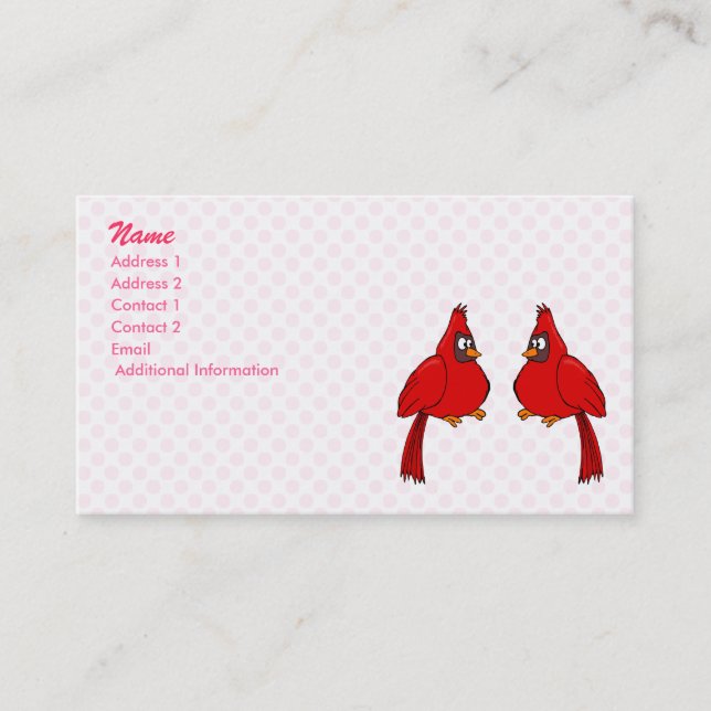 Carte De Visite Cardinal de Carlee et de Carlie (Devant)