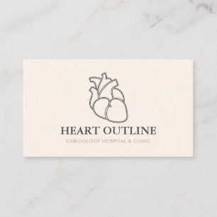 Carte De Visite Cardiologue Rouge Givré Beige Cardiologue Médecin