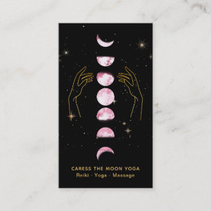 Carte De Visite *~* Caress PINK Moon Phases + Hands Celestia Star