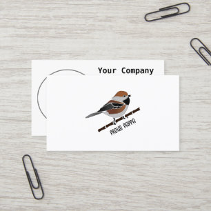 Carte De Visite Caricature adorable boréale pour oiseaux de poule
