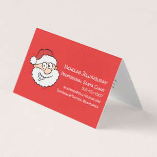 Carte De Visite Caricature informelle et amusante du Père Noël pro
