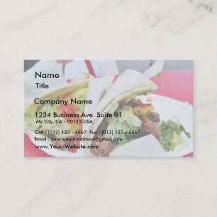 Carte De Visite Carne Asada Tacos Guacamole
