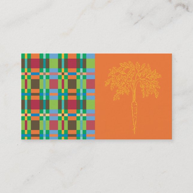 Carte De Visite Carottes Bizcard de plaid (Devant)