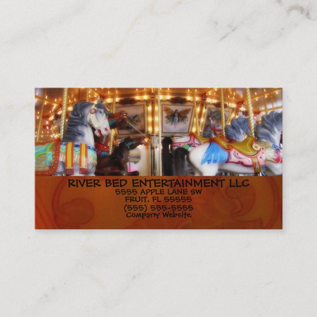 Carte De Visite Carousel Entertainment (Devant)
