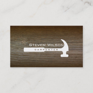 Carte De Visite Carpenter Woodworker Outil professionnel Bois