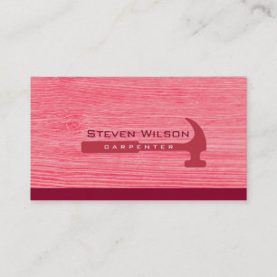Carte De Visite Carpenter Woodworker Outil professionnel Bois