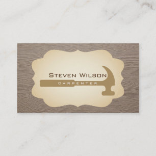 Carte De Visite Carpenter Woodworker Outil professionnel Bois