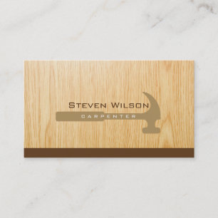 Carte De Visite Carpenter Woodworker Outil professionnel Bois