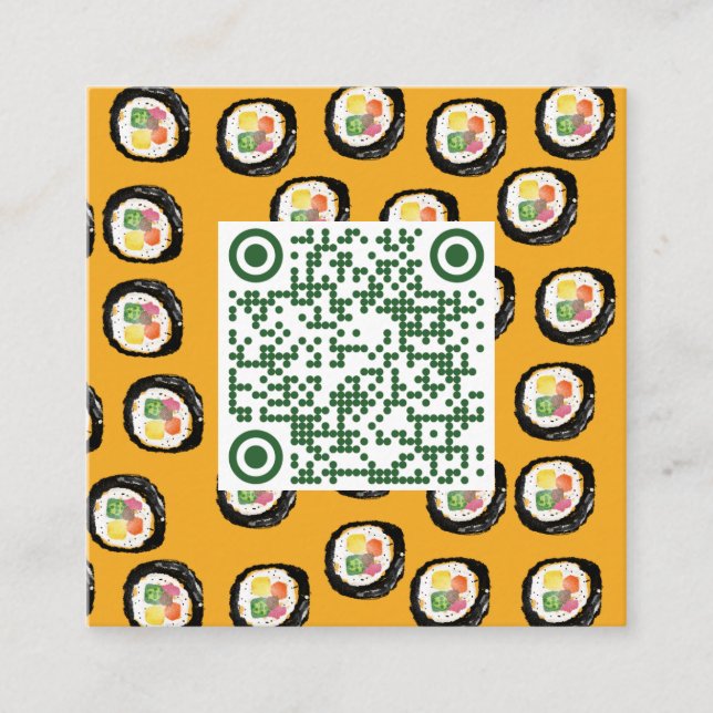 CARTE DE VISITE CARRÉ 巻き寿司 (Devant)