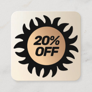 Carte De Visite Carré 20% DE BON rabais client Coupon Carré Entreprise C