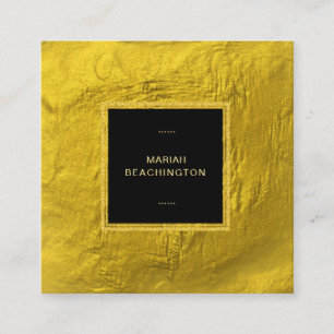 Carte De Visite Carré ~ 24 000 Parties scintillant d'or de l'or jaune de