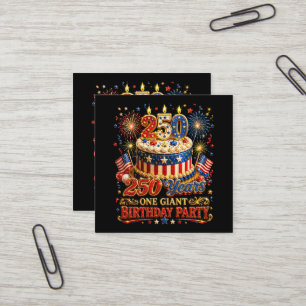 Carte De Visite Carré 250 Ans Un Géant Anniversaire 250e Anniversaire Ét