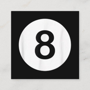Carte De Visite Carré 8 Ball pool Hall Tees, poison de Shark Lover