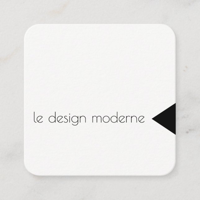Carte De Visite Carré Accent du triangle (Devant)
