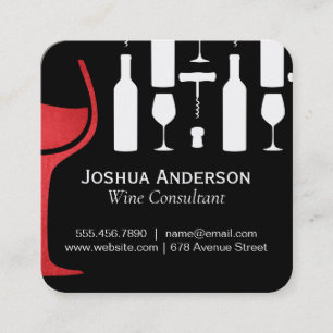 Carte De Visite Carré Accessoires de vin