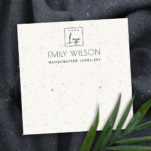 CARTE DE VISITE CARRÉ AFFICHAGE LOGO DE L'ÉTUDE DE TEXTURE CÉRAMIQUE B