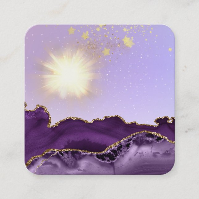 Carte De Visite Carré *~* Agate violet Ball of the Light (Devant)