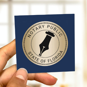 Carte De Visite Carré Agent de signature de prêt de timbres de marine e