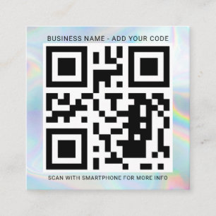 Carte De Visite Carré Ajouter le logo de votre entreprise et le code QR 