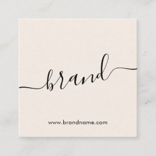 Carte De Visite Carré Ajoutez votre marque moderne minimaliste neutre