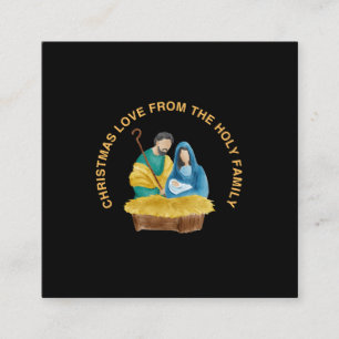CARTE DE VISITE CARRÉ AMOUR DE NOËL DE LA SAINTE FAMILLE
