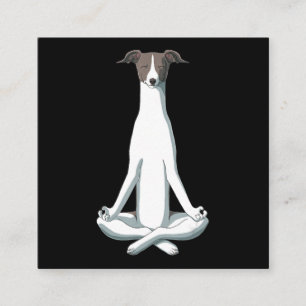 Carte De Visite Carré Amoureux des chiens Yoga Italien Greyhound