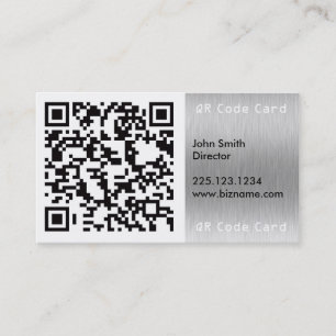 Carte De Visite Carré analysable de code barres de QR