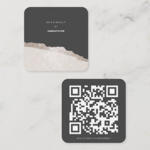 Carte De Visite Carré Analyser pour réserver un rendez-vous QR Code Agat