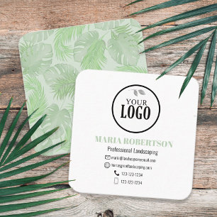 Carte De Visite Carré Analyser pour se connecter   QR Code Société Logo 
