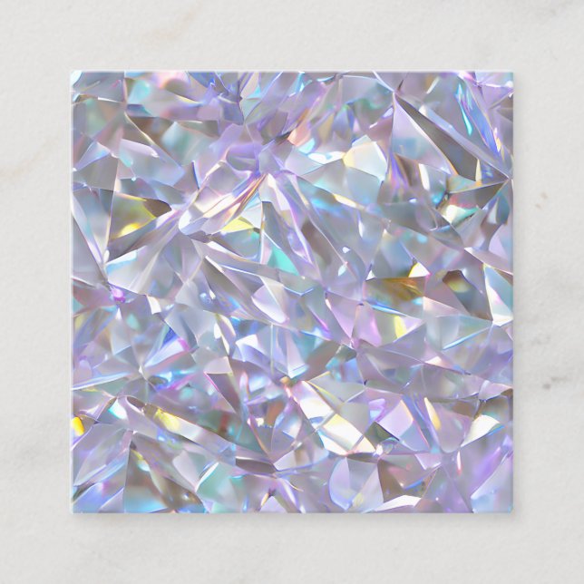 Carte De Visite Carré Angel Aura Quartz Crystal Diamond Gemstone Planner (Devant)