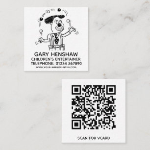 Carte De Visite Carré Animateur ou contrebandier pour enfants 