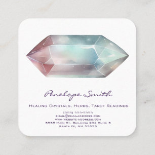 Carte De Visite Carré Aquarelle Crystal