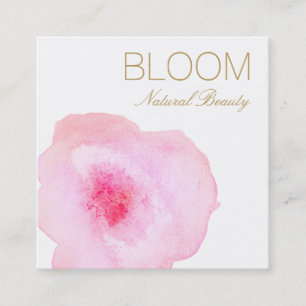 Carte De Visite Carré Aquarelle rose artistique Carré floral