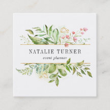 Aquarelle Sauvage Floral Vert Folithe