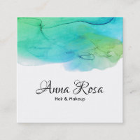 *~* Aquarelle simple Abstraite Aqua Blue Modern