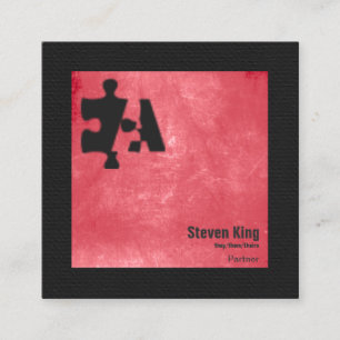 Carte De Visite Carré Argentino Law Red