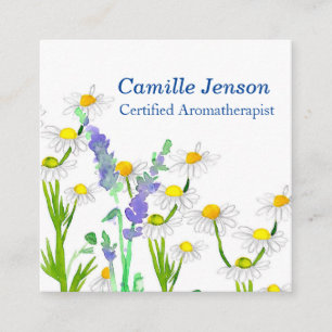 Carte De Visite Carré Aromathérapeute certifié Essential Oil sur mesure