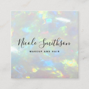 Carte De Visite Carré arrière - plan de texture de gemmes opales