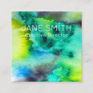Carte De Visite Carré Art Abstrait moderne coloré industrie créative