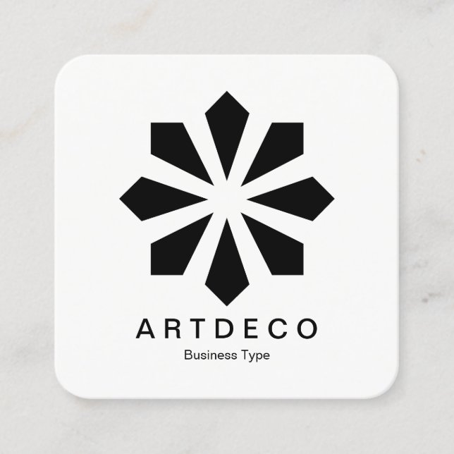Carte De Visite Carré Art déco (Devant)