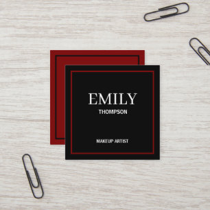 Carte De Visite Carré Artiste de maquillage professionnel minimaliste mo