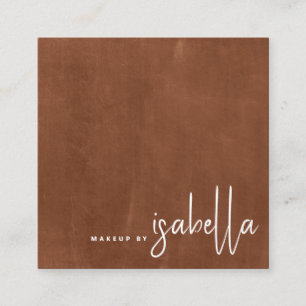 Carte De Visite Carré Artiste maquillage de script minimaliste Moderne B